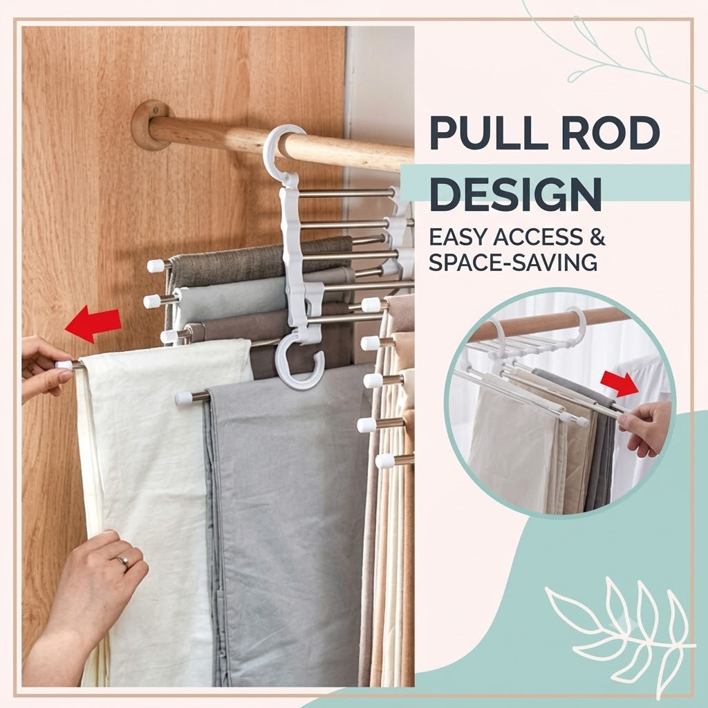 5-in-1 Space-Saving Cloth Hanger