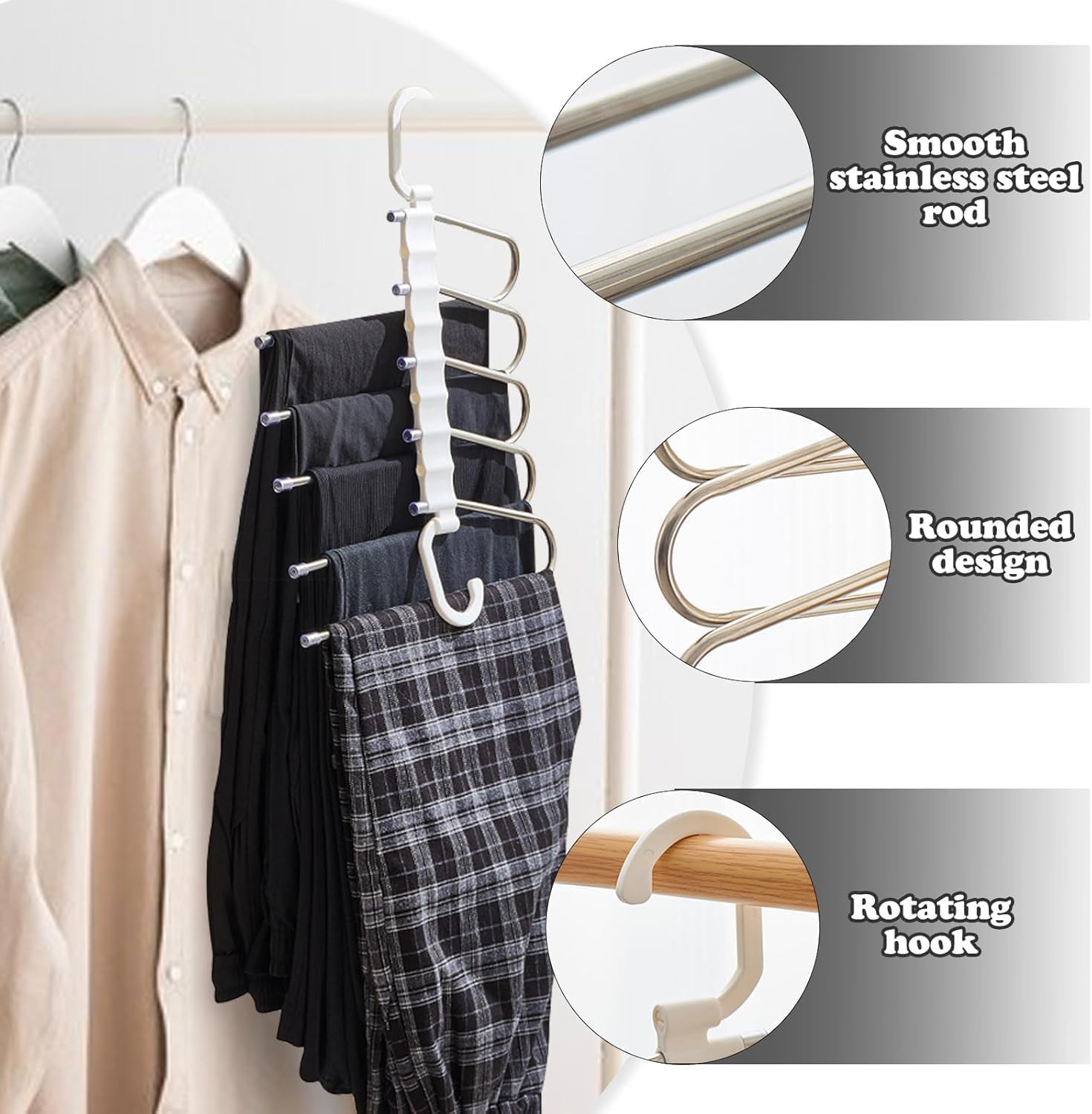 5-in-1 Space-Saving Cloth Hanger