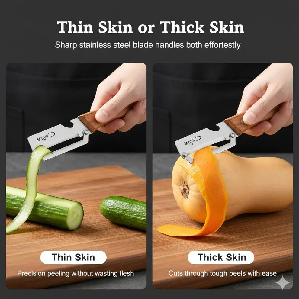MasterChef™ 2-in-1 Kitchen Combo – Premium Stainless Steel Spatula + Multifunctional Precision Peeler
