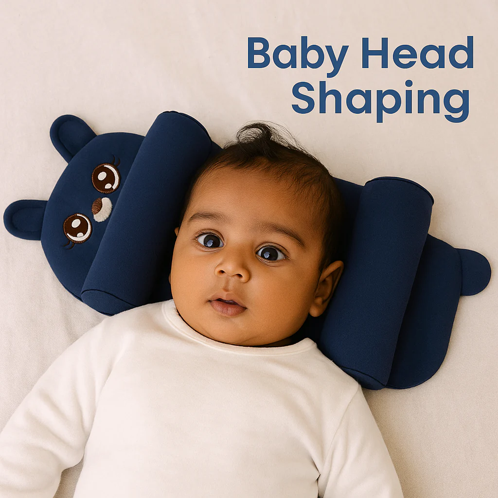 Baby Shaping Head Support Pillow – Soft, Breathable & Anti-Flat Head Pillow