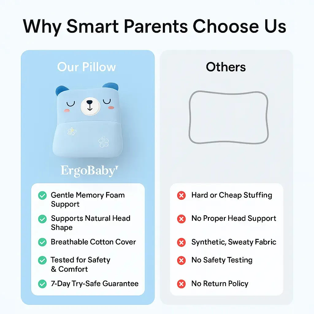 Baby Shaping Head Support Pillow – Soft, Breathable & Anti-Flat Head Pillow