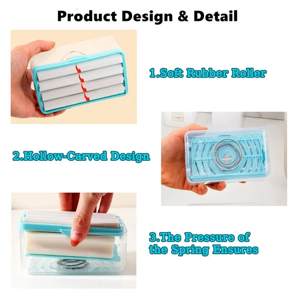 (Pack   Of   2)   Laundry   Rolling   Soap   Bar   Dispenser