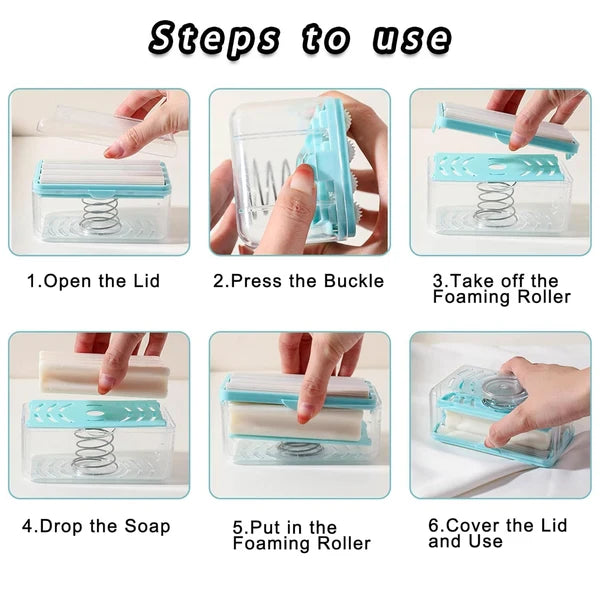 (Pack   Of   2)   Laundry   Rolling   Soap   Bar   Dispenser