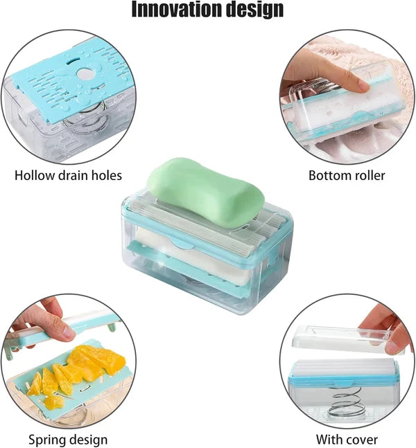 (Pack   Of   2)   Laundry   Rolling   Soap   Bar   Dispenser