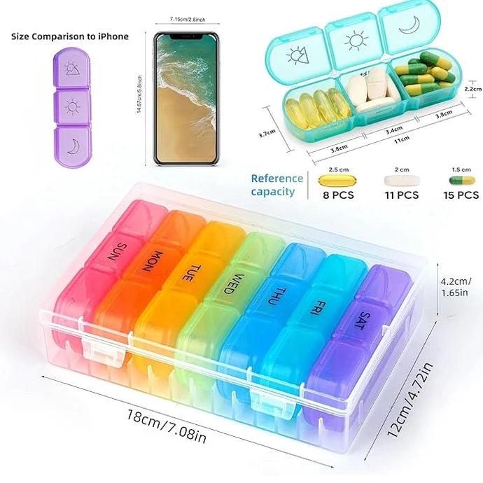 7 Days Rainbow Pill Organiser