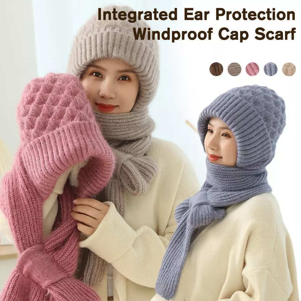 Integrated Ear Protection Windproof Cap Scarf