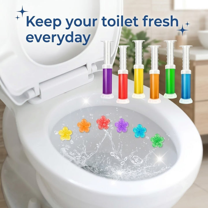 Flower Stamp Toilet Gel Cleaner With Floral Freshness